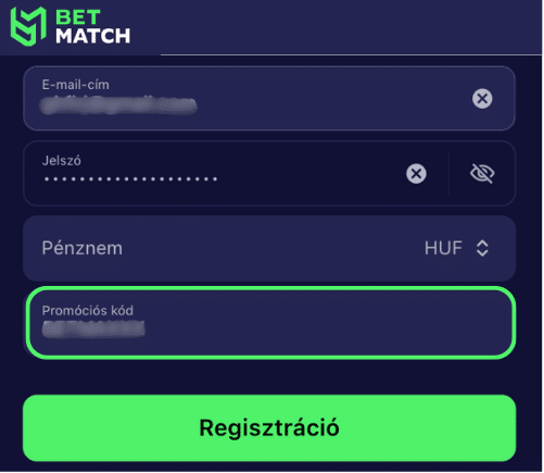 Betmatch registration in magyar